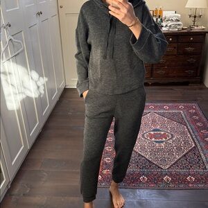 Cozy Charcoal Gray Hoodie and Joggers Set from Mango